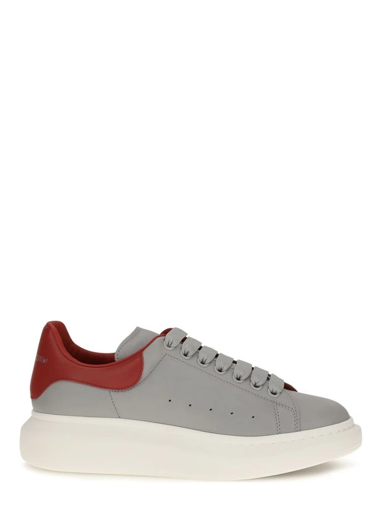 Gray Calf Leather Bos Taurus Platform Sneakers