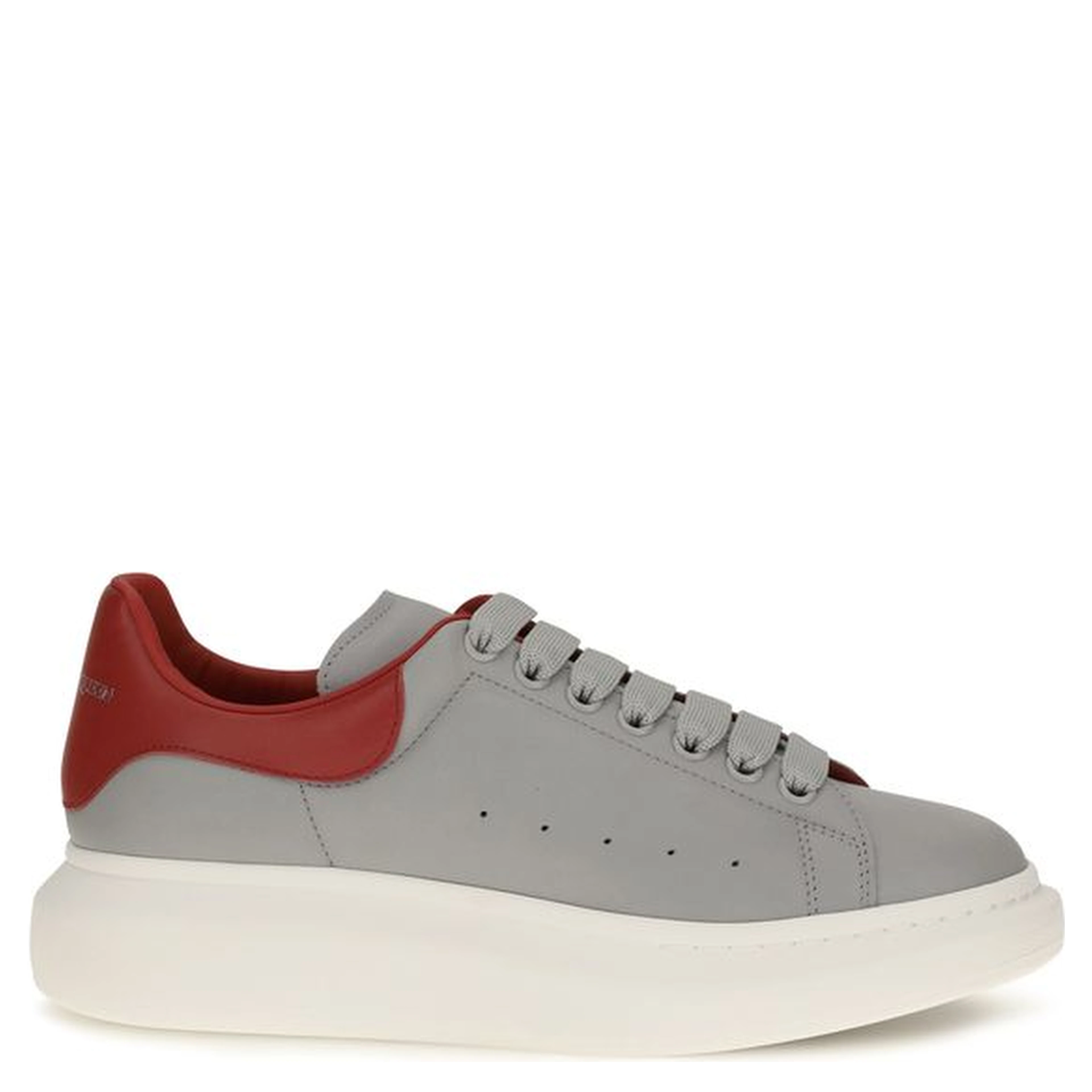 Gray Calf Leather Bos Taurus Platform Sneakers