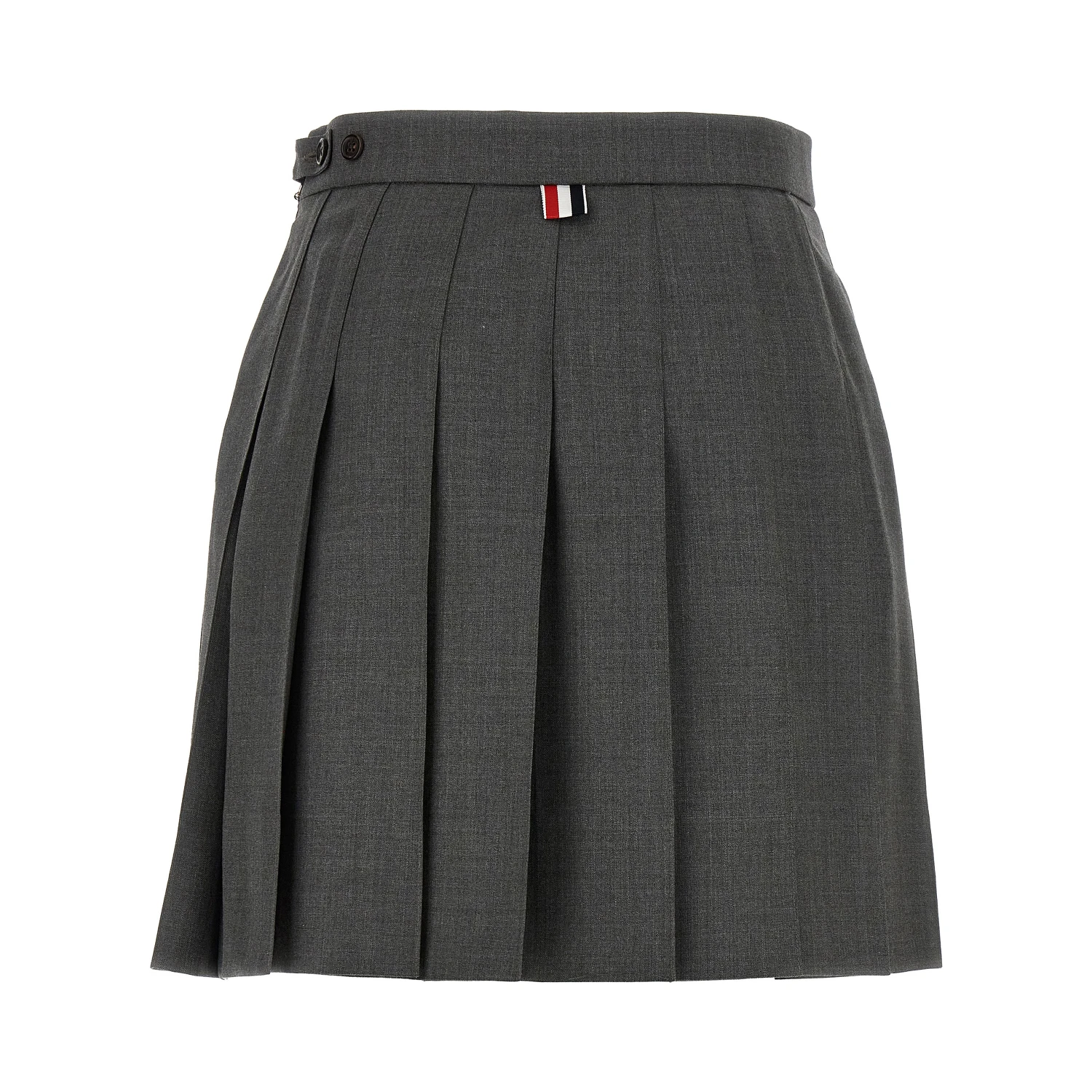 Gray Wool Long Skirt