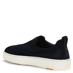 Blue Calf Leather Bos Taurus Sneakers