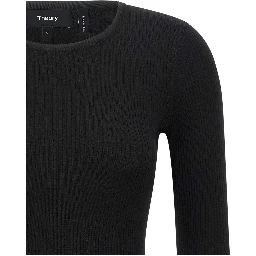 Black Merino Wool Cardigan