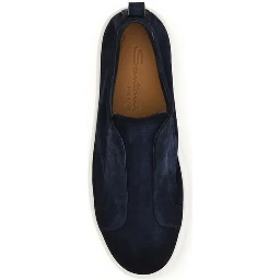 Blue Calf Leather Bos Taurus Sneakers