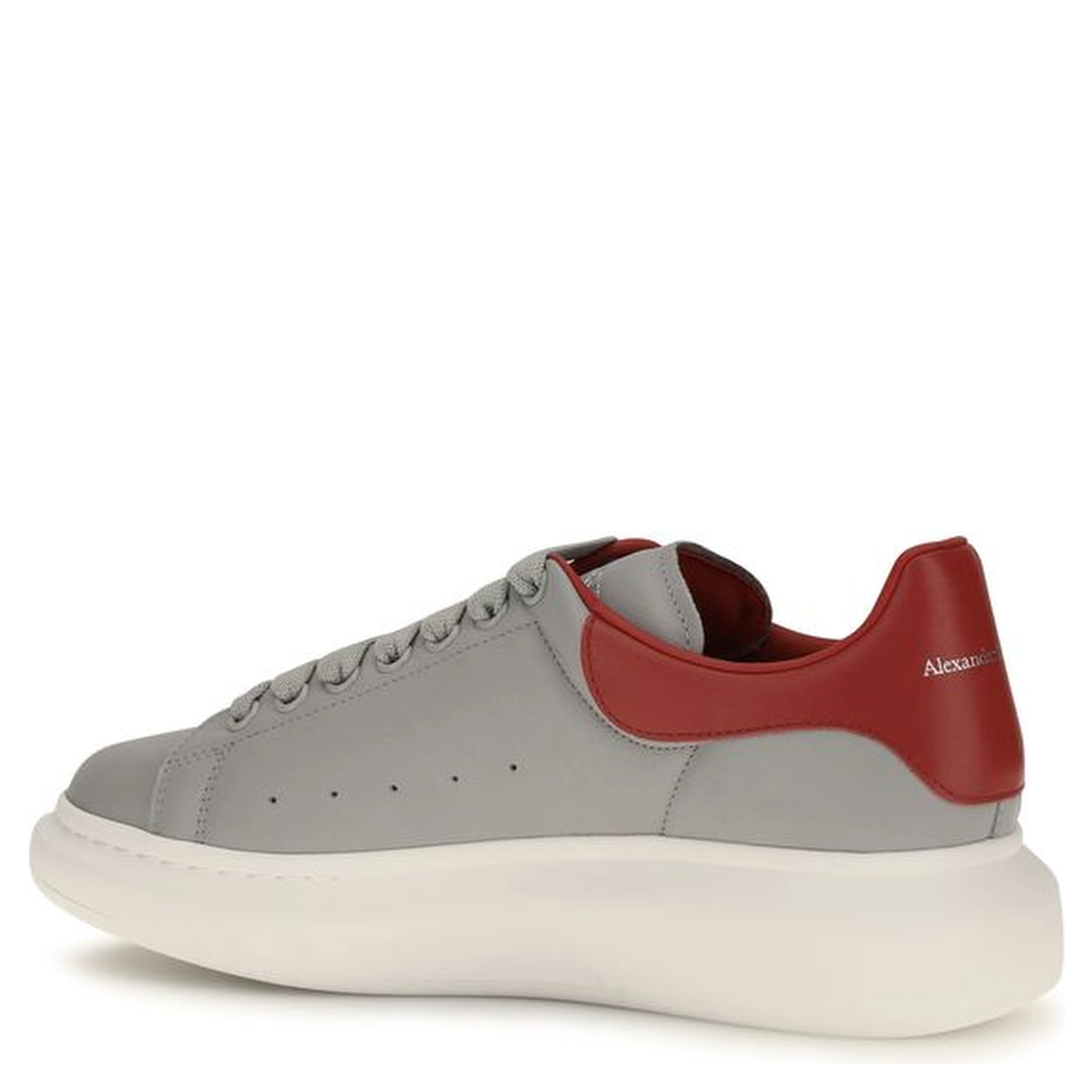 Gray Calf Leather Bos Taurus Platform Sneakers