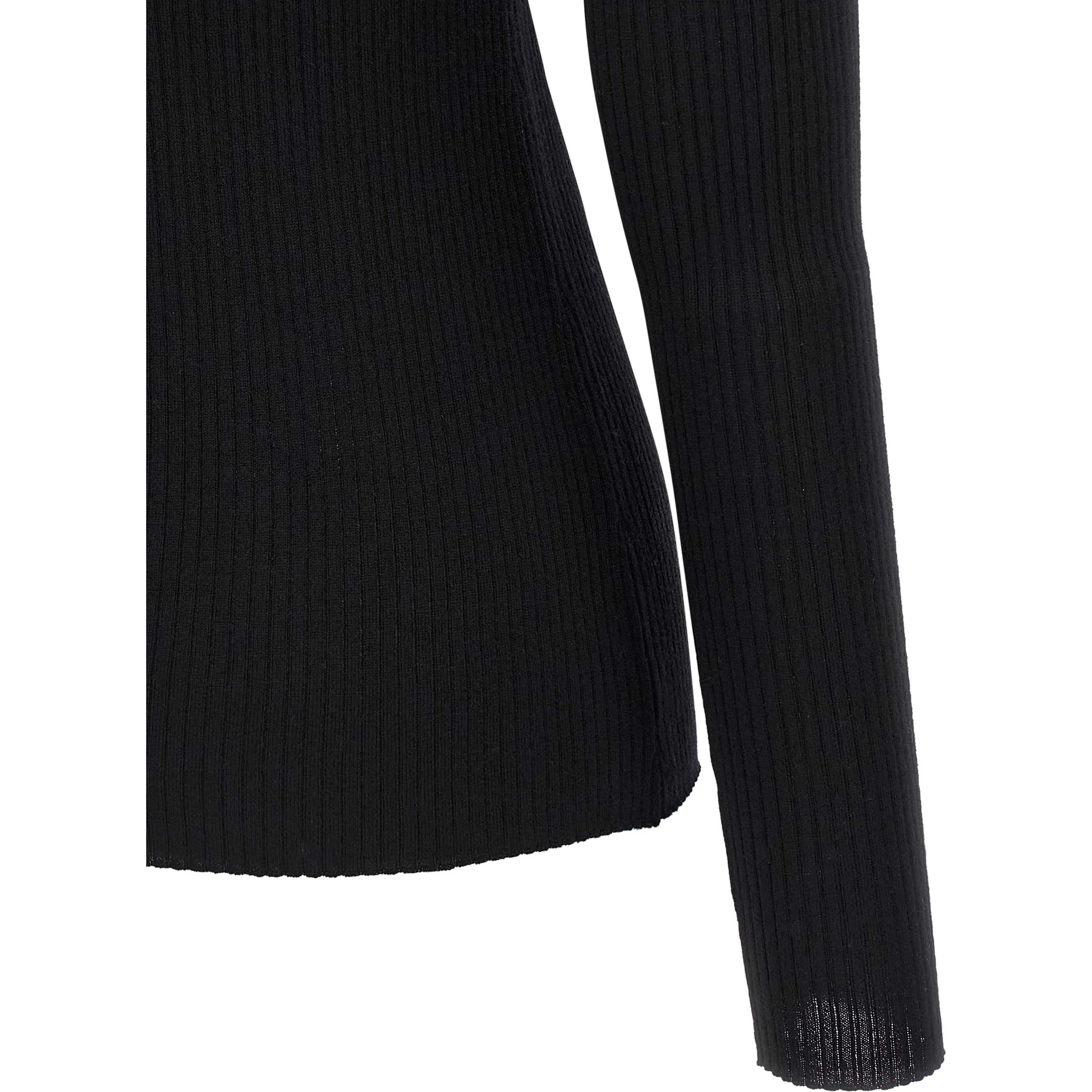 Black Merino Wool Cardigan