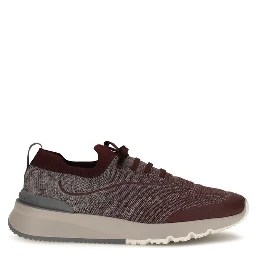 Bordeaux Cotton Athletic Sneakers