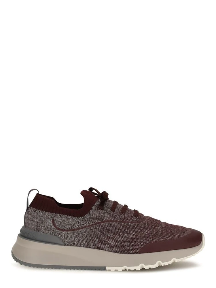 Bordeaux Cotton Athletic Sneakers