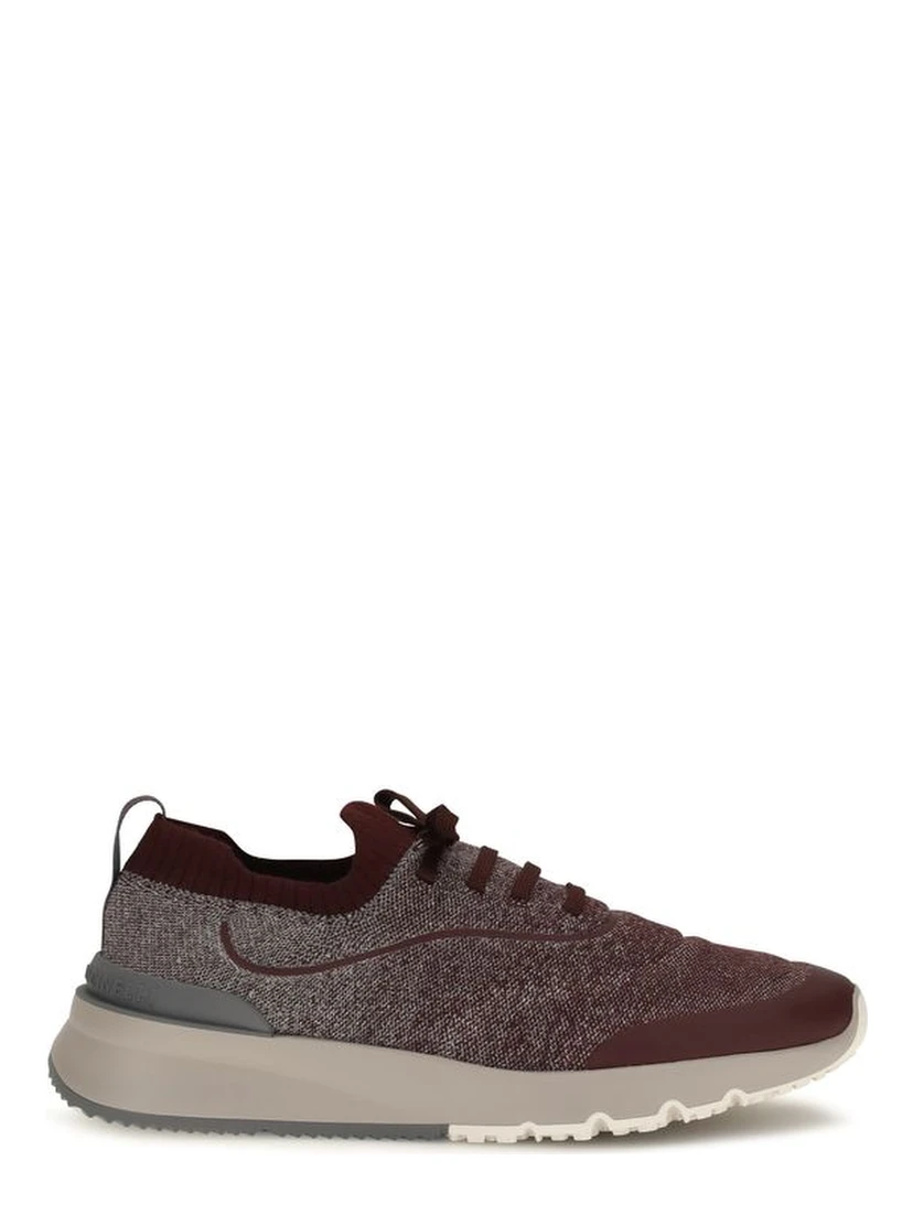 Bordeaux Cotton Athletic Sneakers