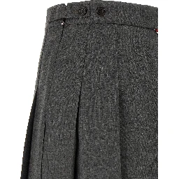 Gray Wool Long Skirt