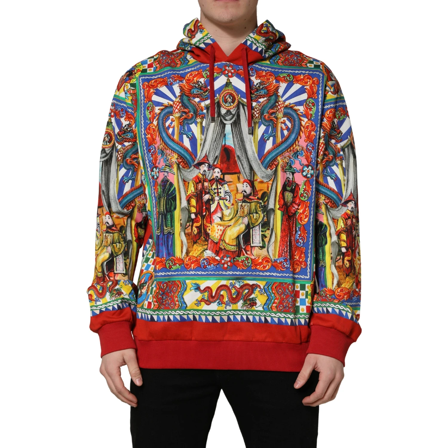 Multicolor Glamzilla Hooded Men Sweatshirt Sweater