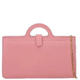 Pink Leather Crossbody Bag