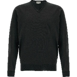 Black Merino Wool Cardigan