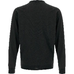 Black Merino Wool Cardigan