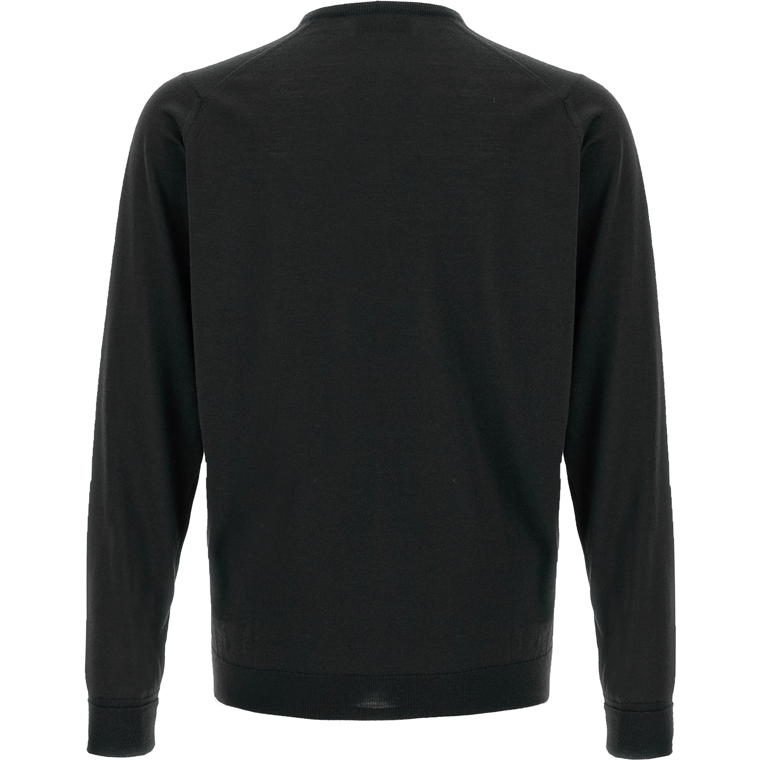 Black Merino Wool Cardigan