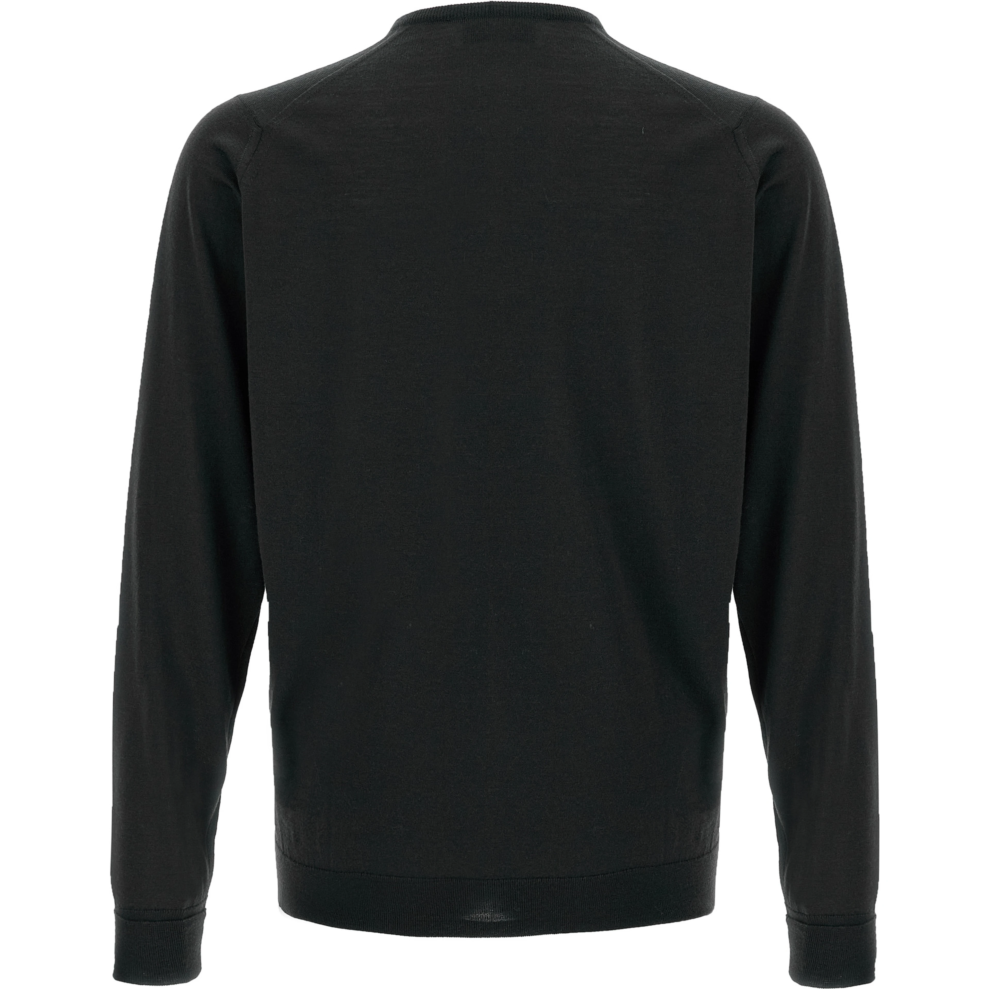 Black Merino Wool Cardigan