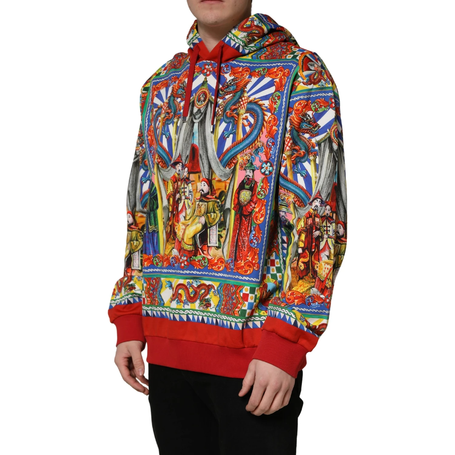 Multicolor Glamzilla Hooded Men Sweatshirt Sweater
