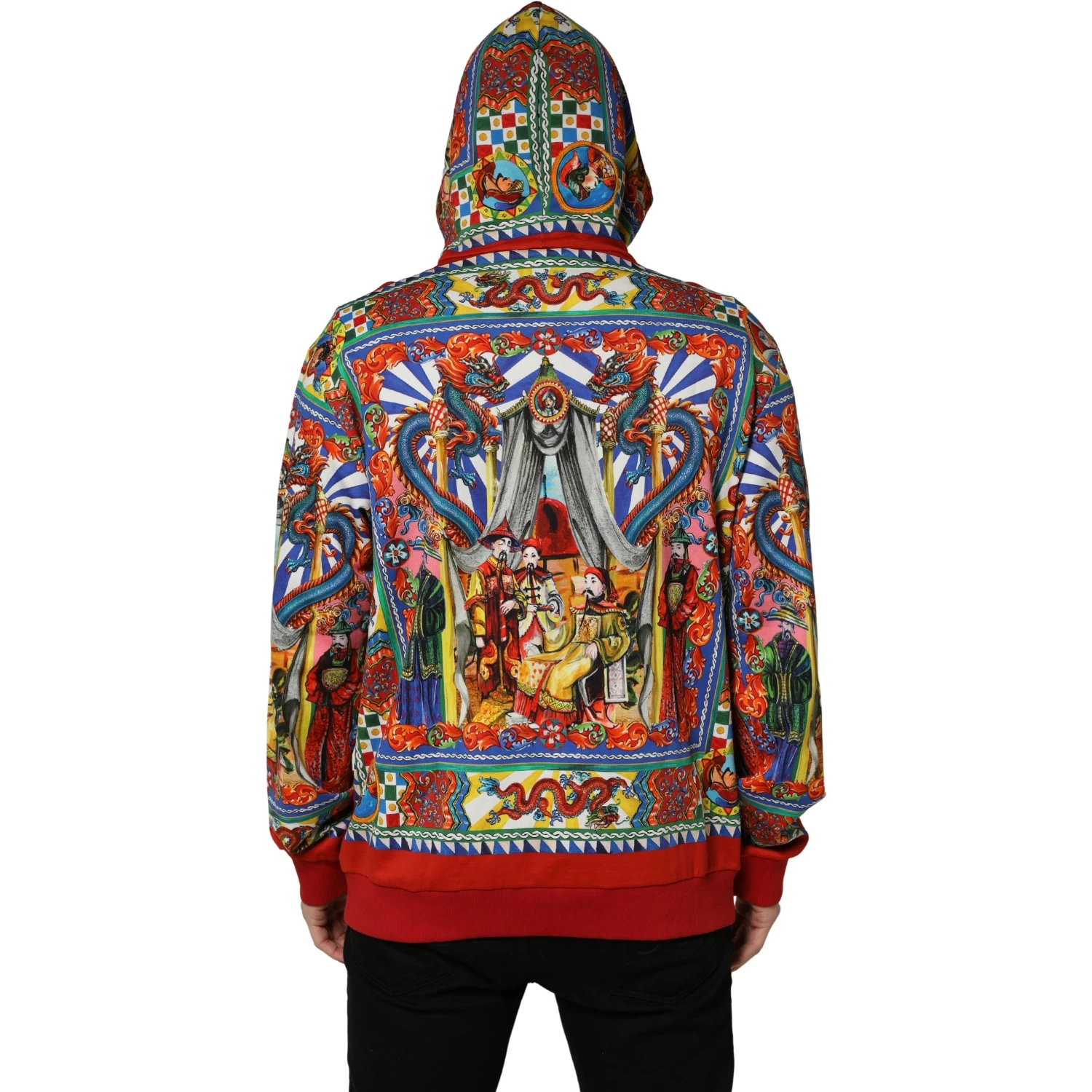 Multicolor Glamzilla Hooded Men Sweatshirt Sweater