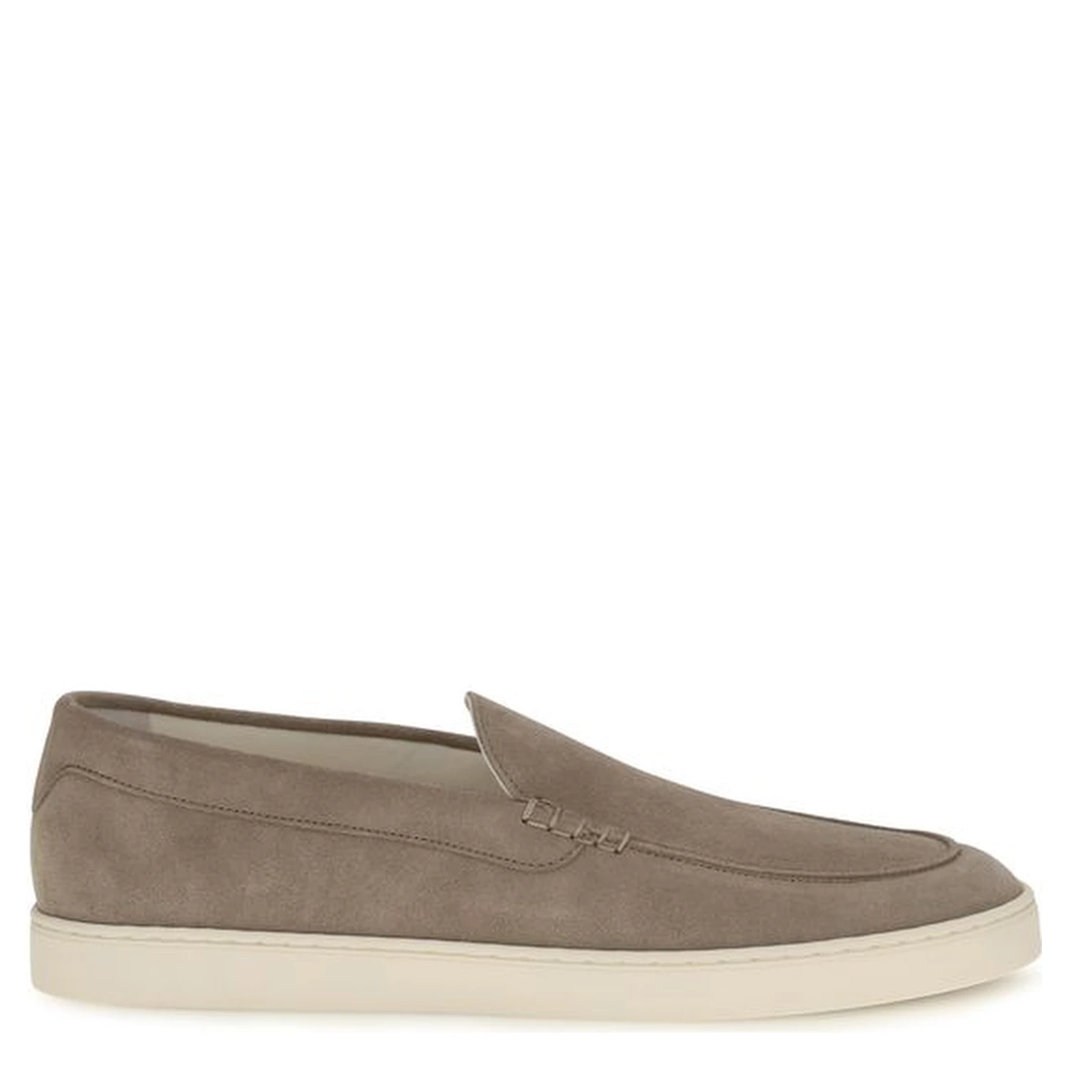 Gray Calf Leather Bos Taurus Slip-On Loafers