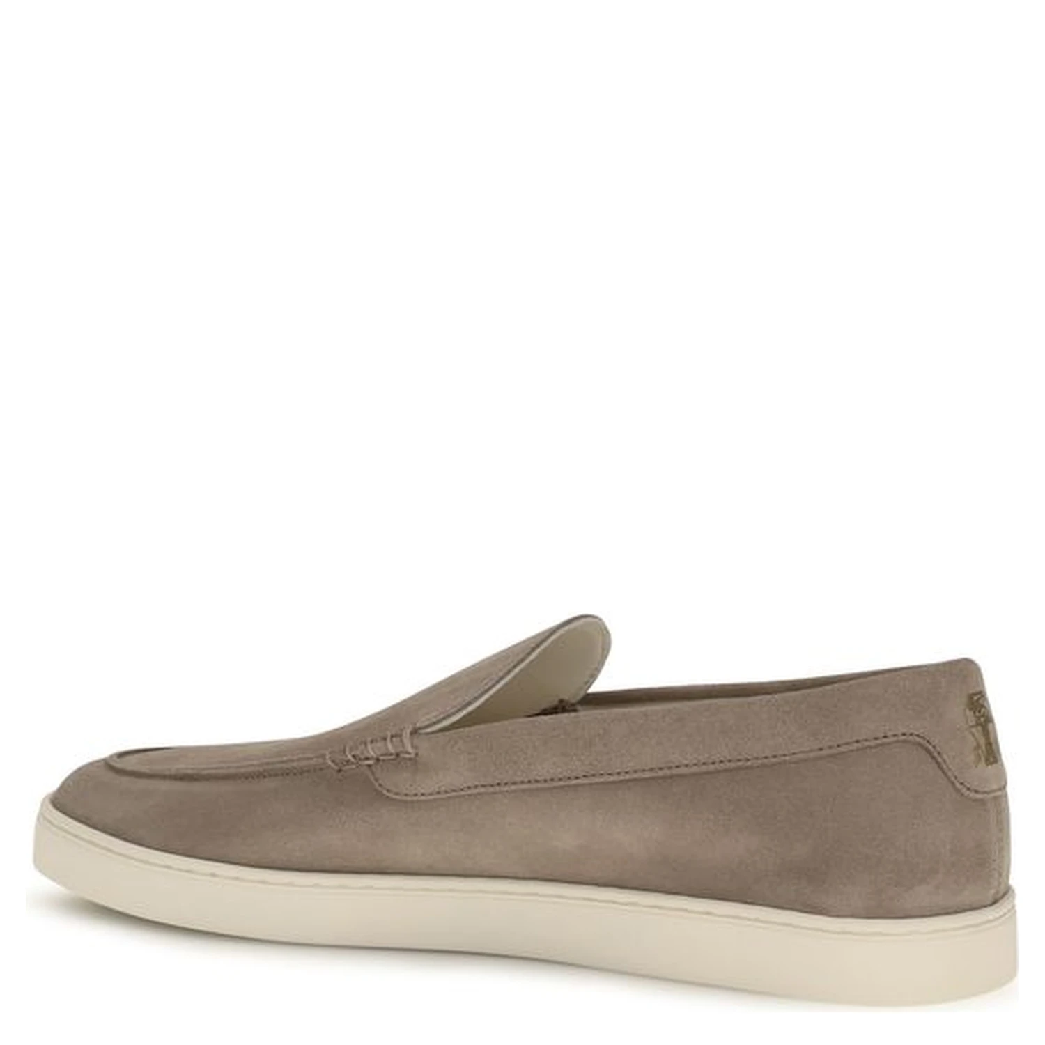 Gray Calf Leather Bos Taurus Slip-On Loafers