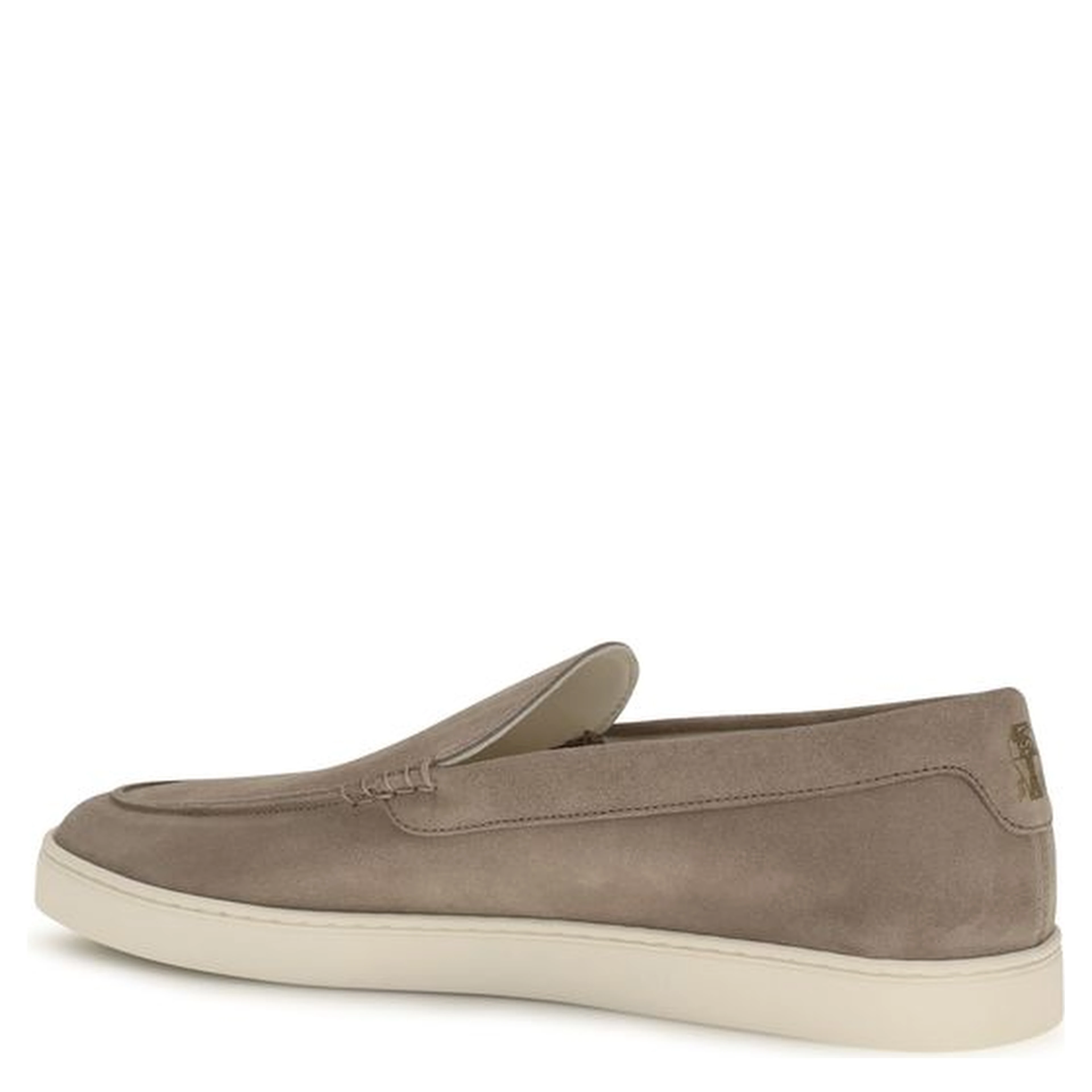 Gray Calf Leather Bos Taurus Slip-On Loafers