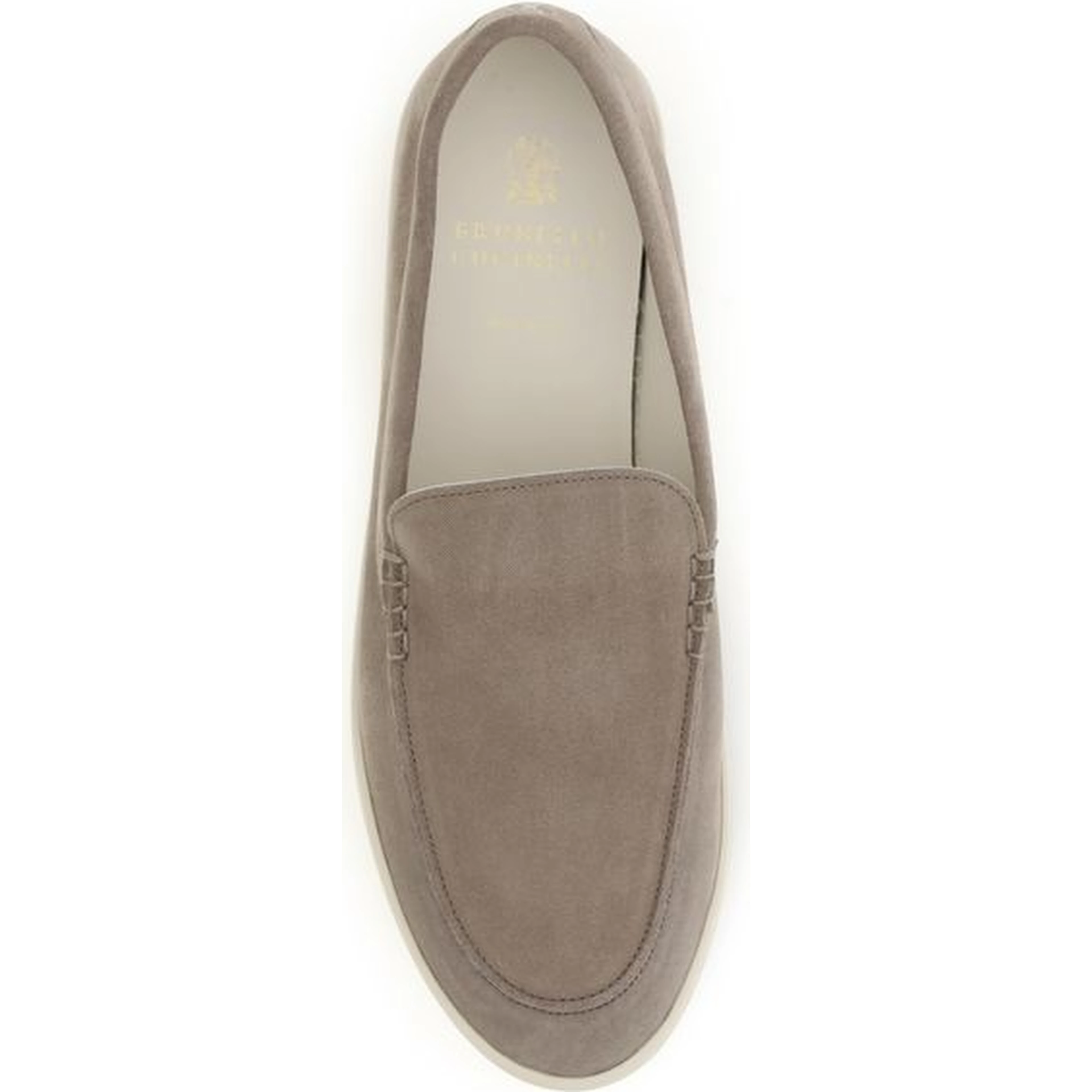 Gray Calf Leather Bos Taurus Slip-On Loafers