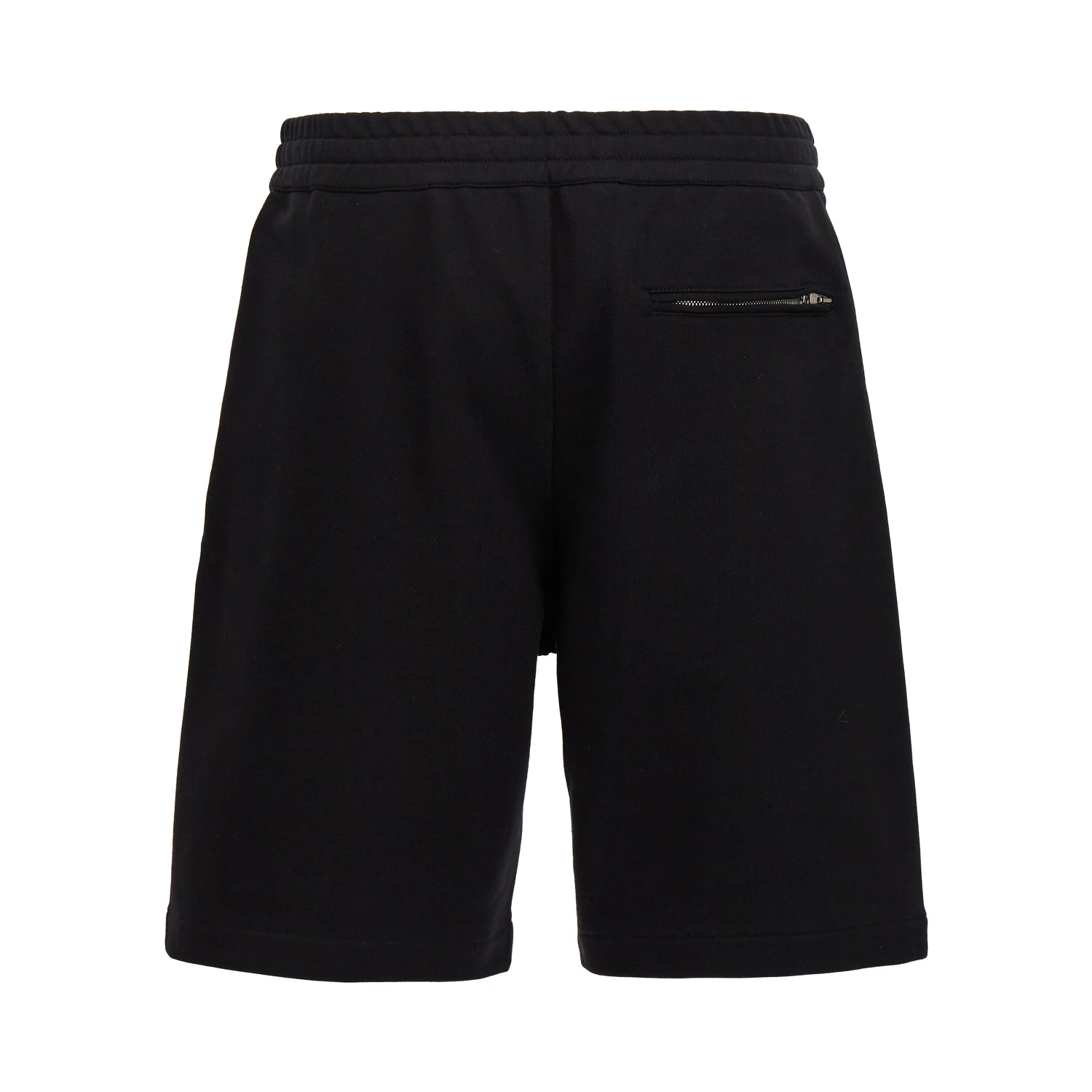 Black Cotton Bermuda Shorts