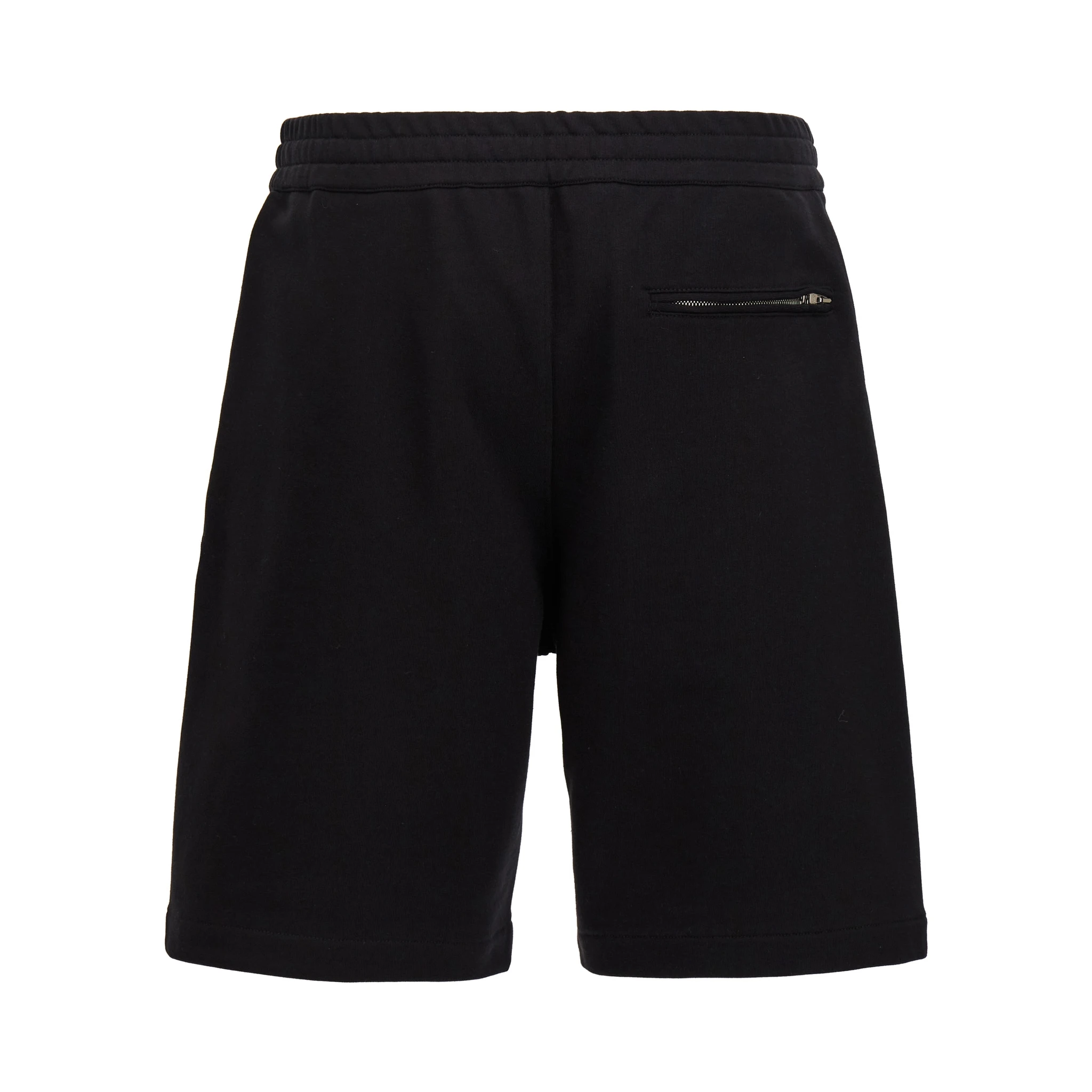 Black Cotton Bermuda Shorts