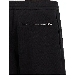 Black Cotton Bermuda Shorts