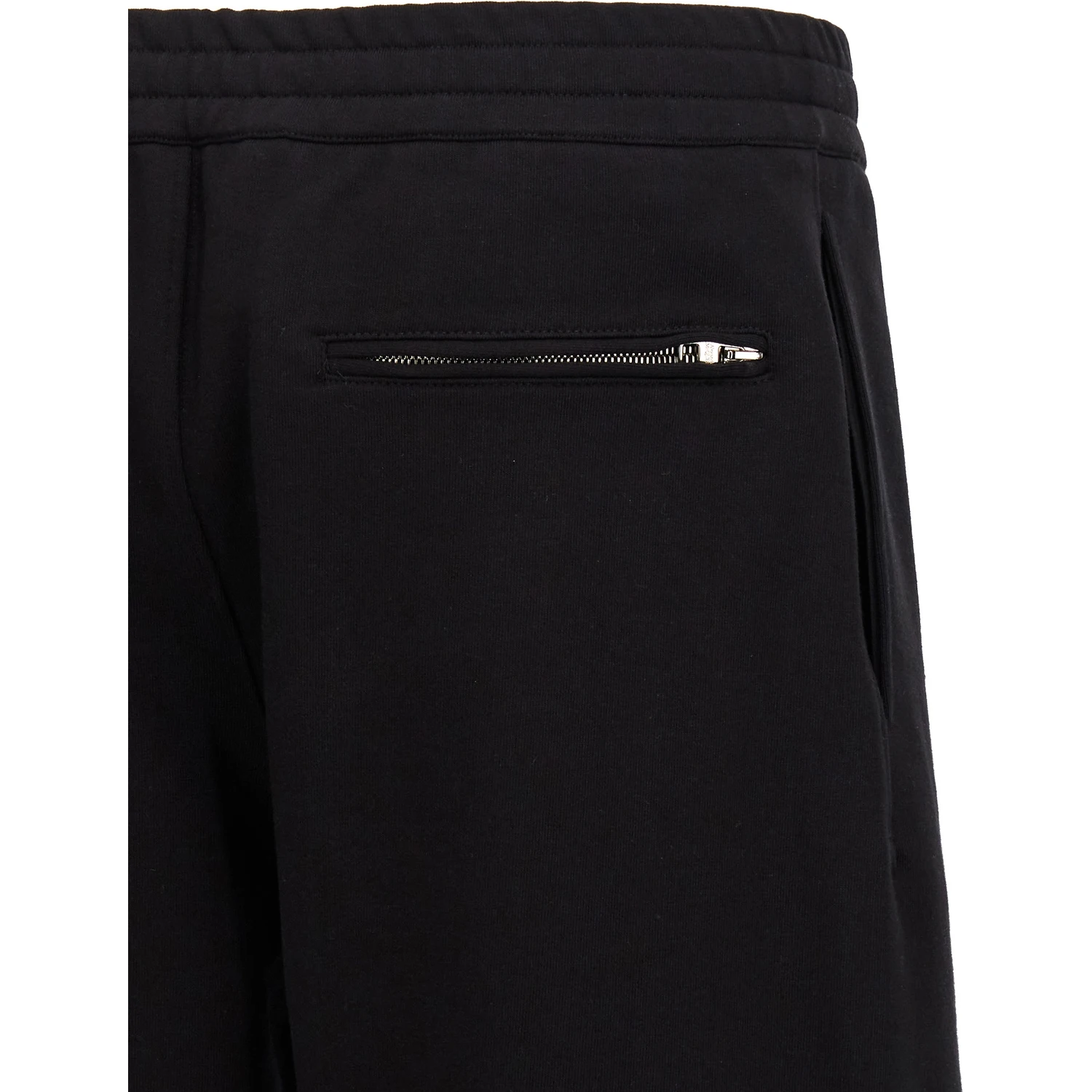 Black Cotton Bermuda Shorts