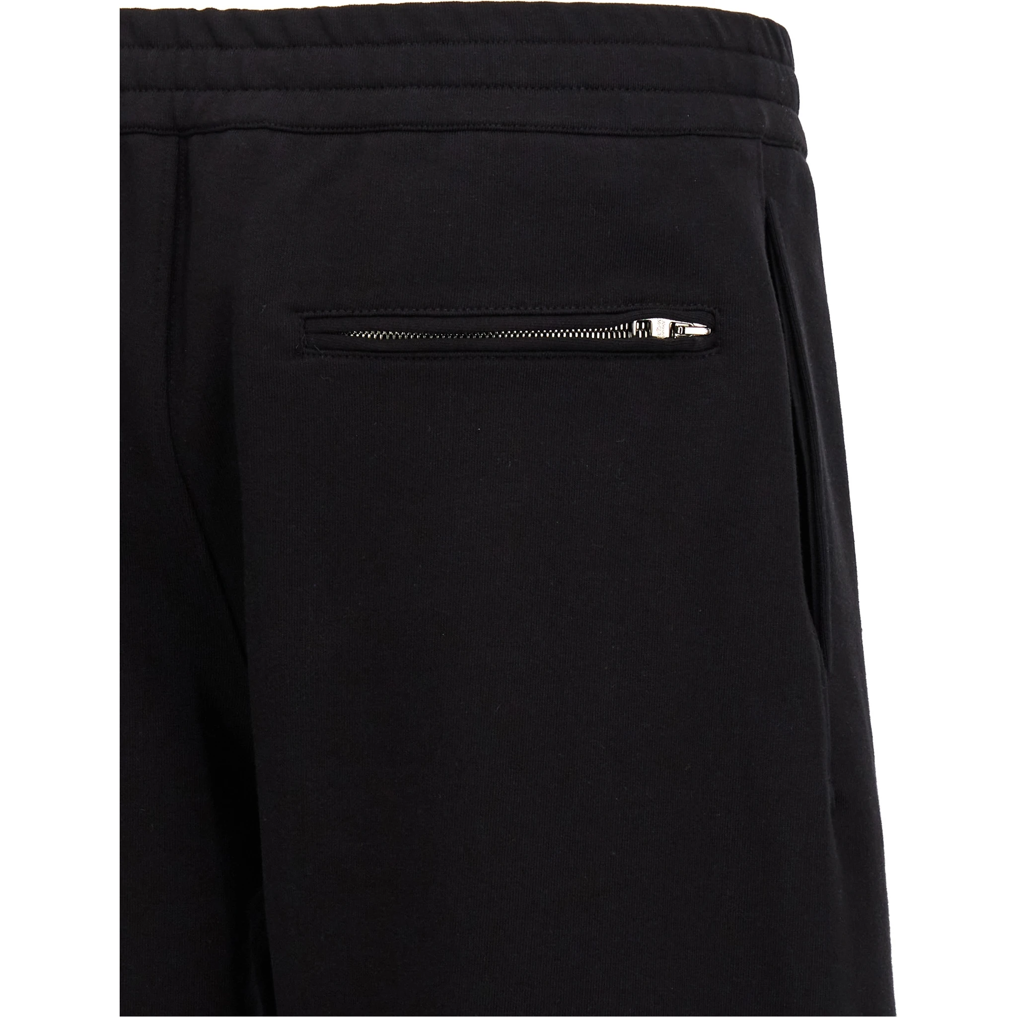 Black Cotton Bermuda Shorts