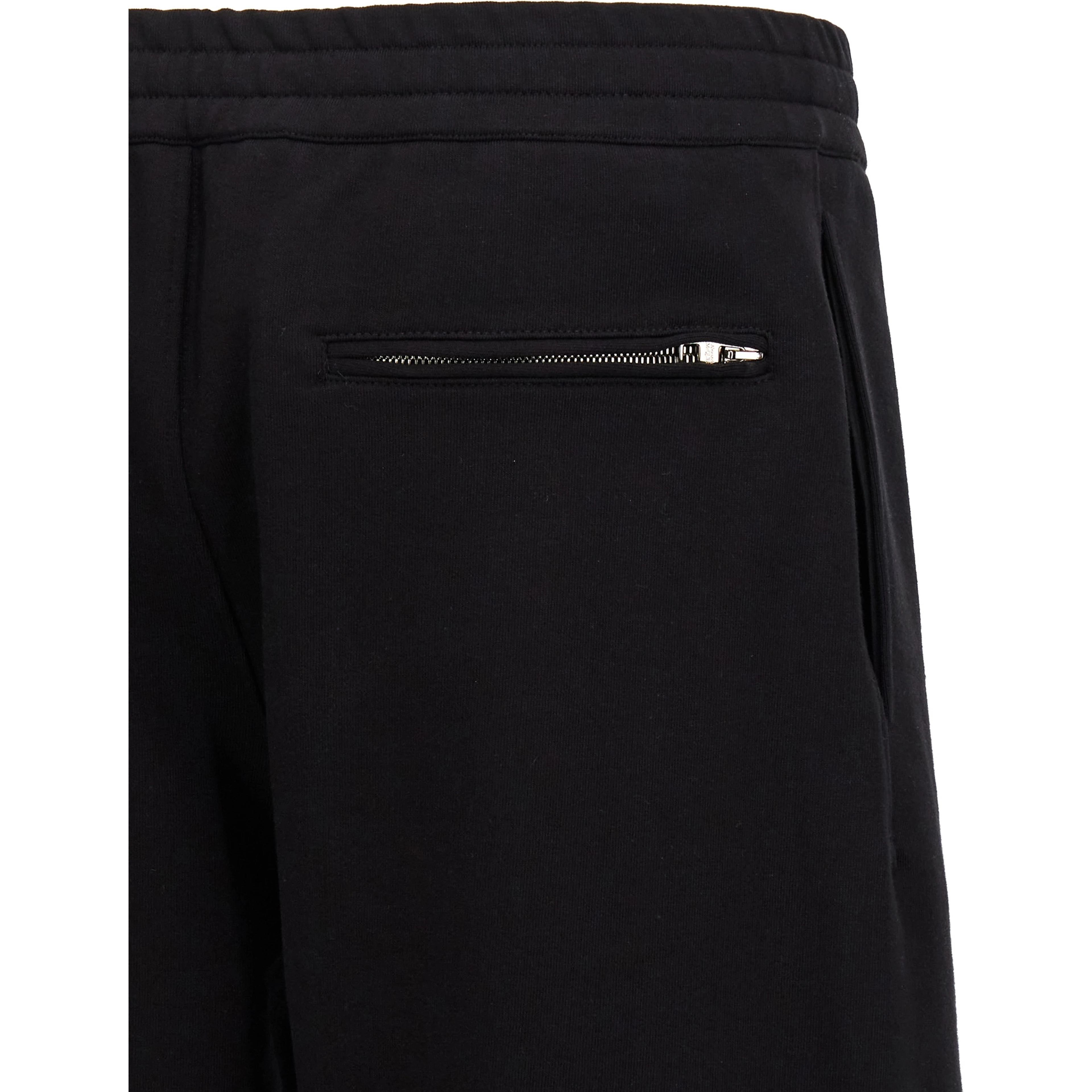 Black Cotton Bermuda Shorts