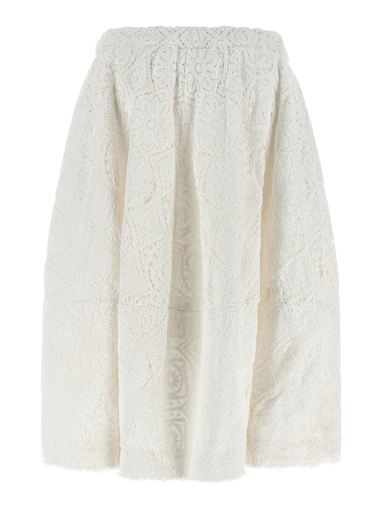 White Cotton Midi Skirt alternative