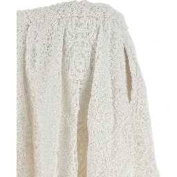 White Cotton Midi Skirt