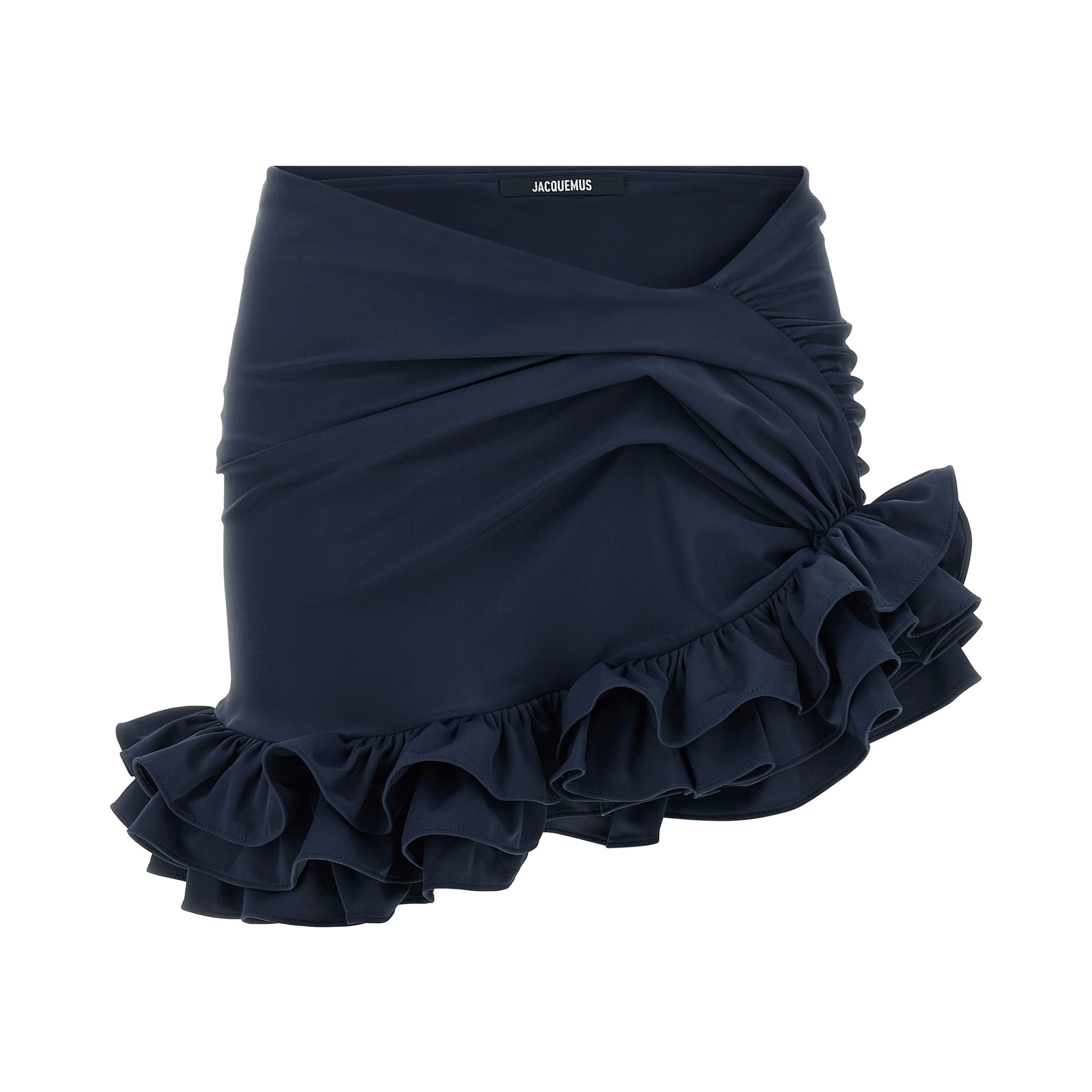 Blue Polyamide Long Skirt