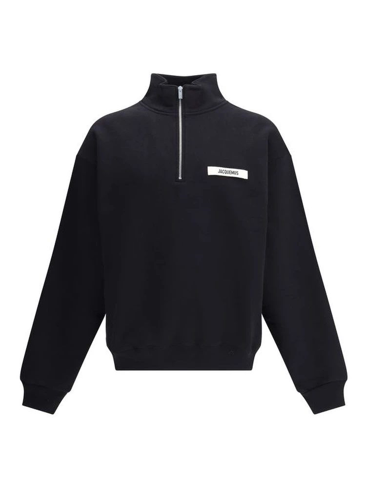 Black Cotton Sweatshirt