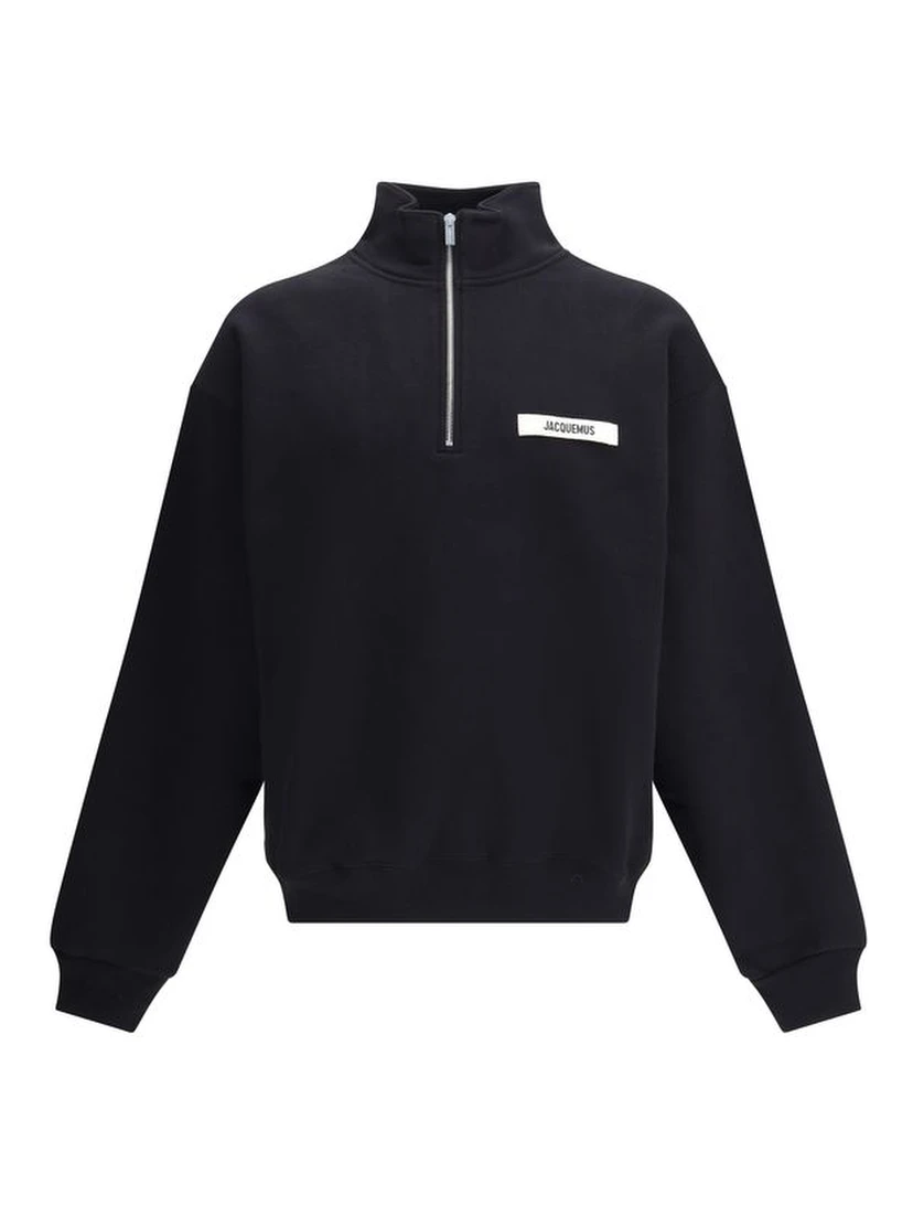 Black Cotton Sweatshirt