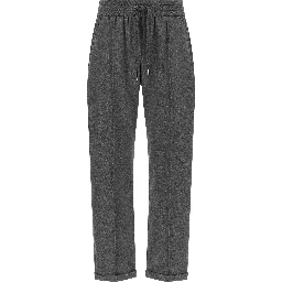 Gray Cotton Casual Pants