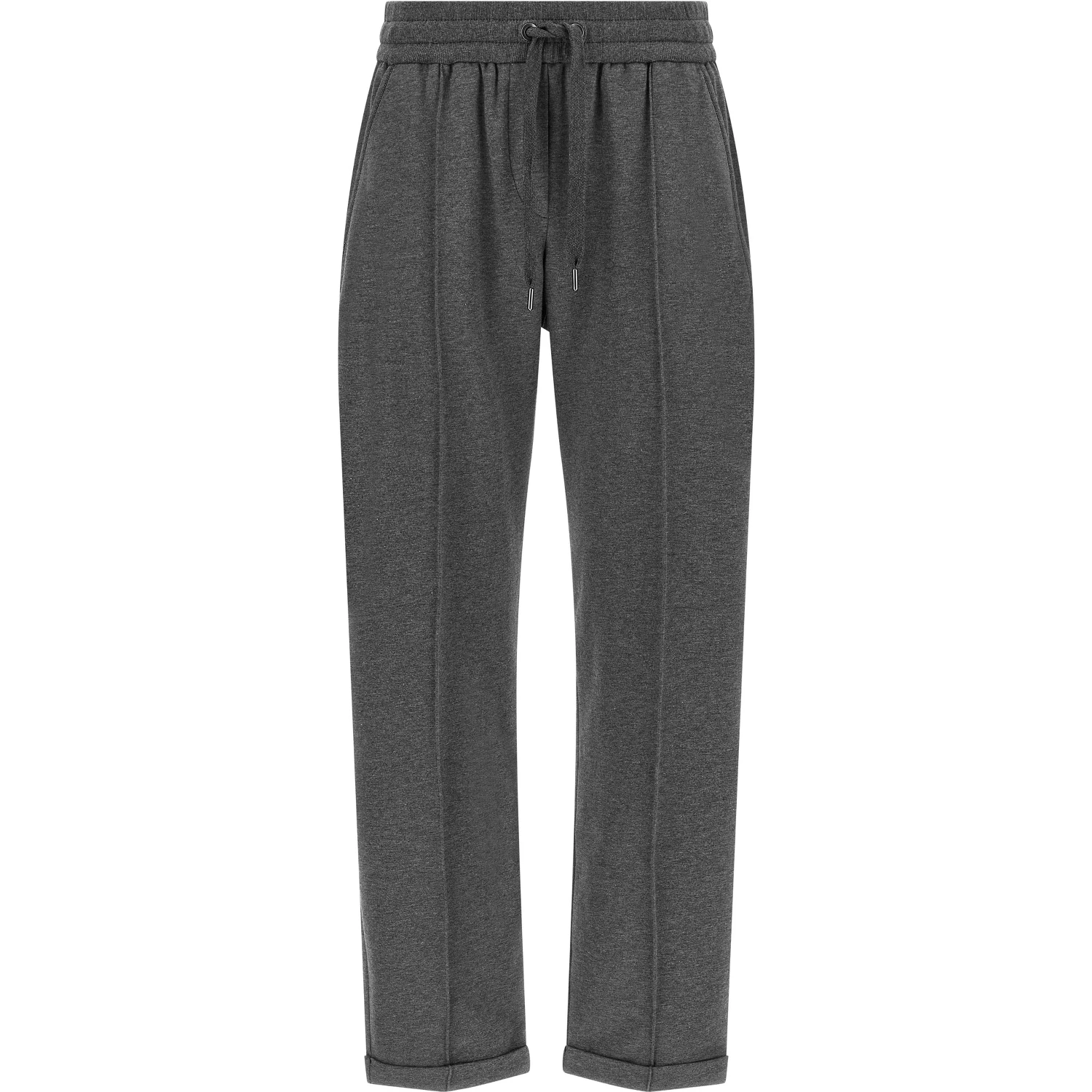 Gray Cotton Casual Pants