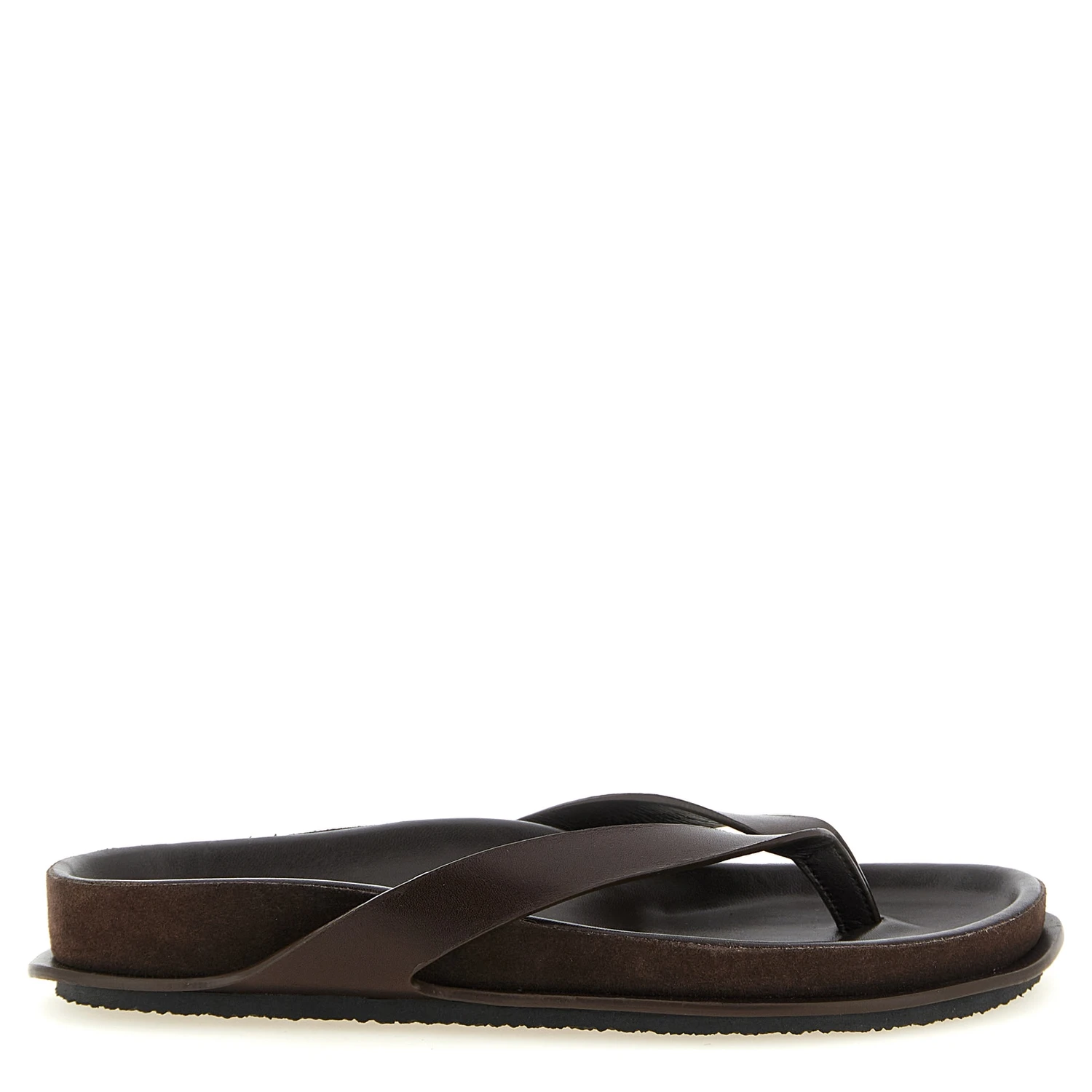 Brown Cowhide Slides