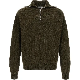 Bicolor Wool Cardigan