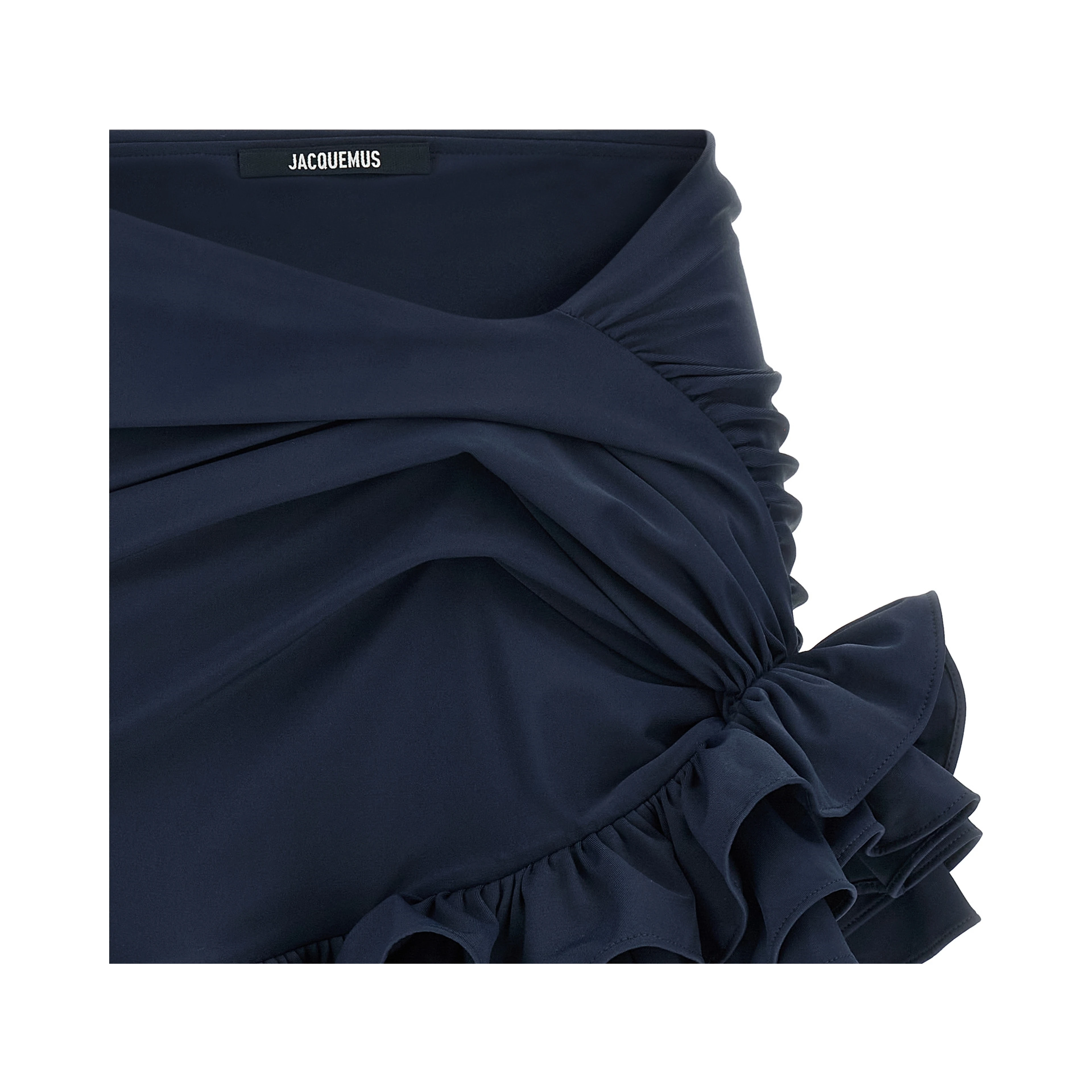 Blue Polyamide Long Skirt
