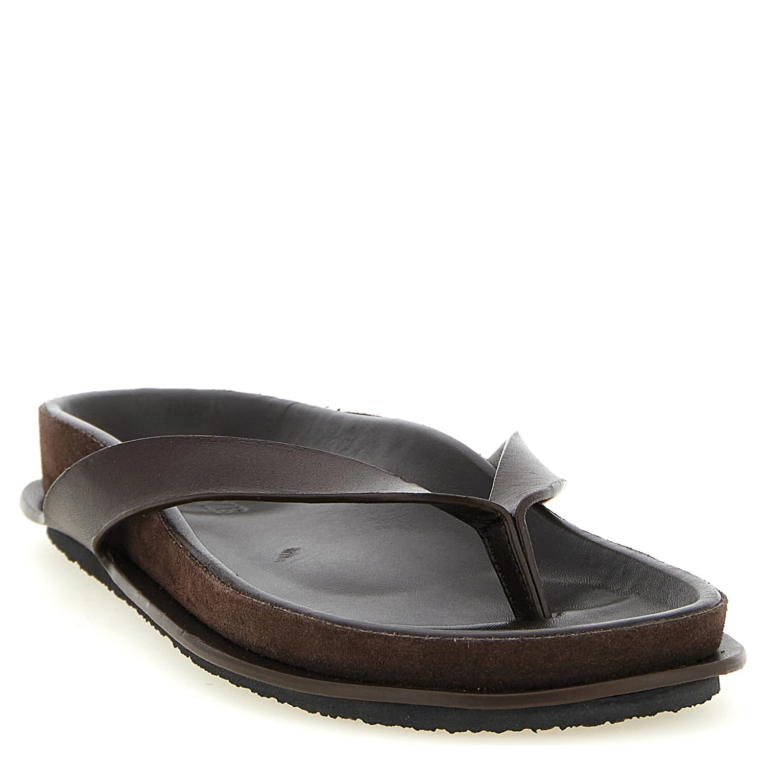 Brown Cowhide Slides