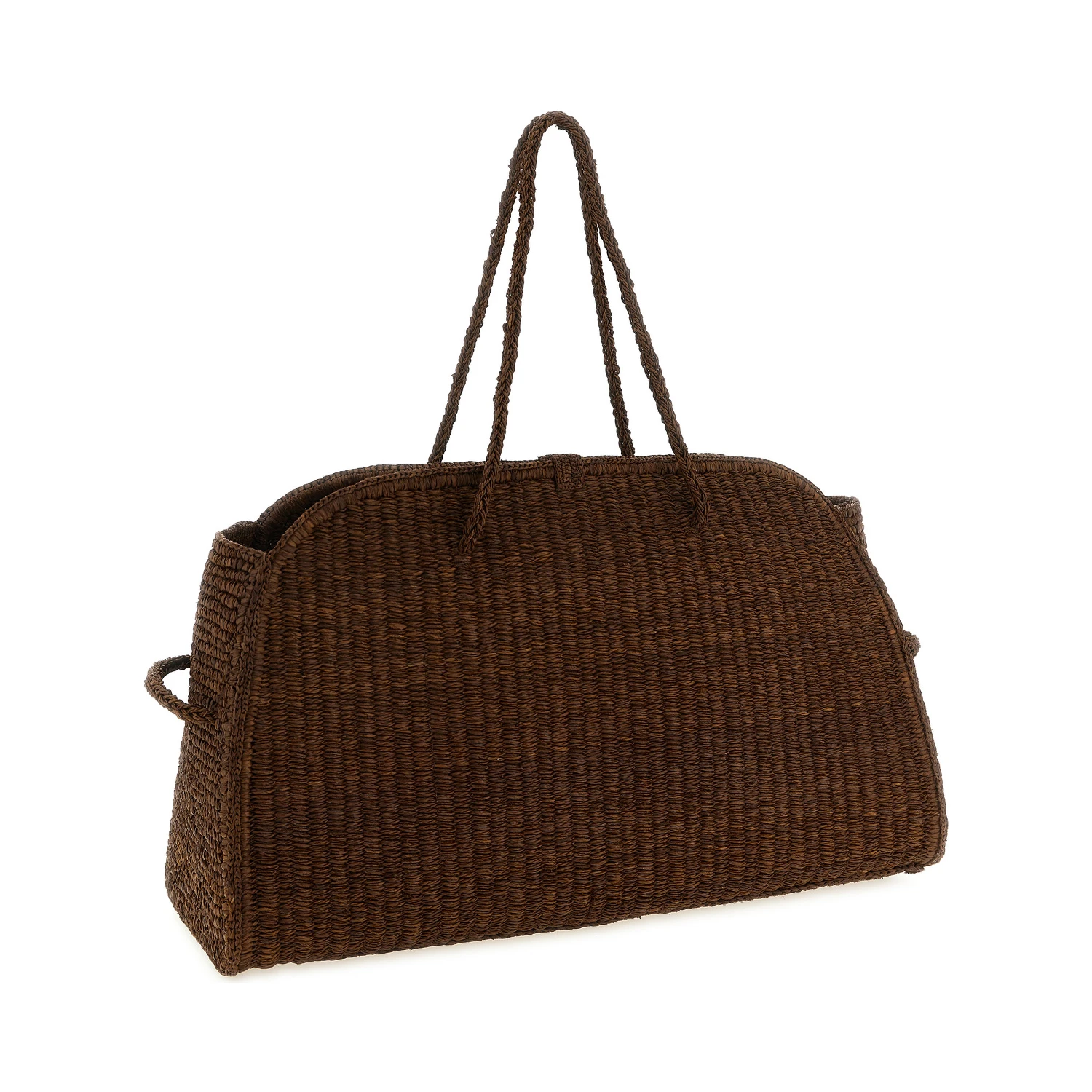 Brown Raffia Tote Bag