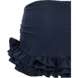 Blue Polyamide Long Skirt