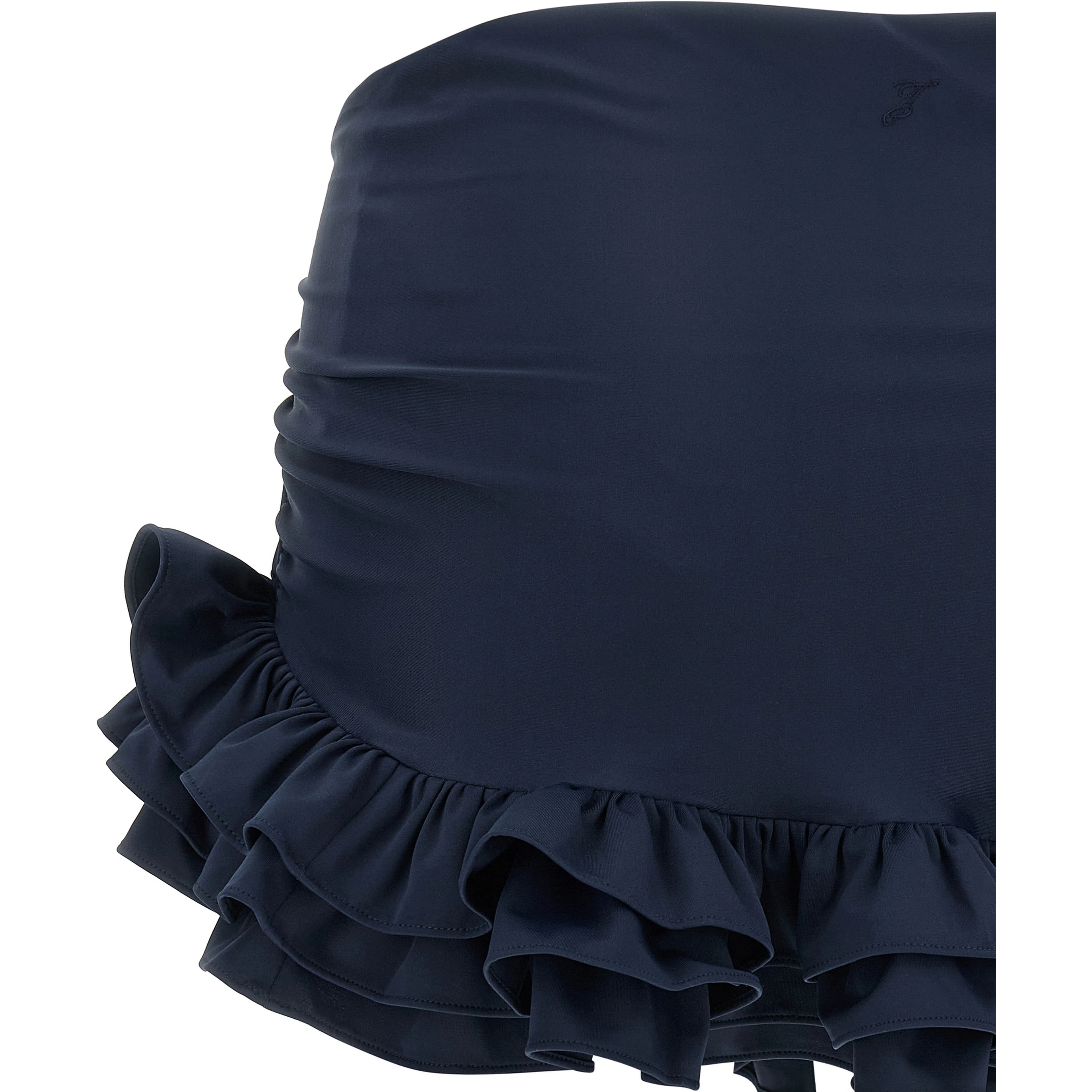 Blue Polyamide Long Skirt