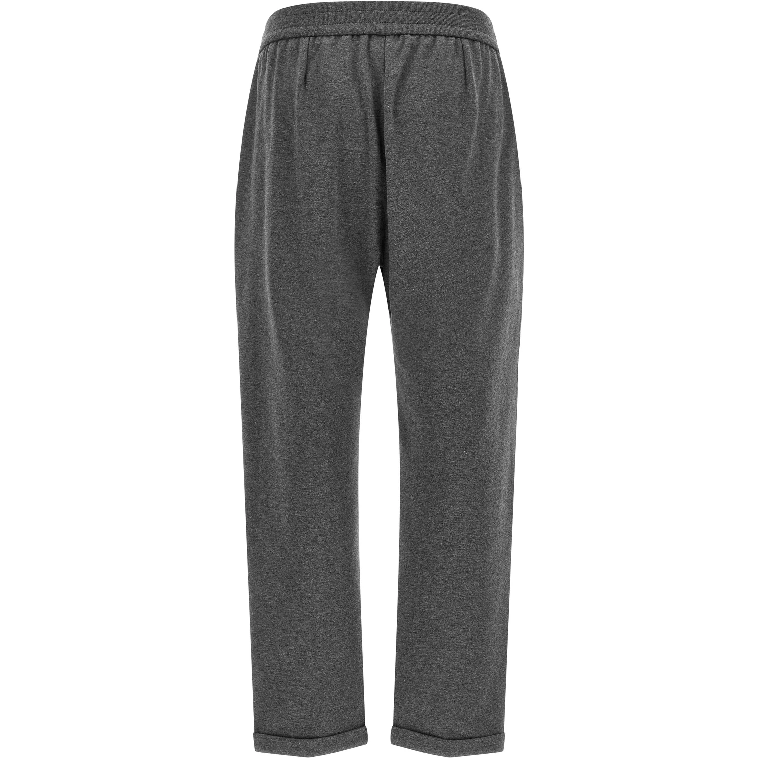 Gray Cotton Casual Pants