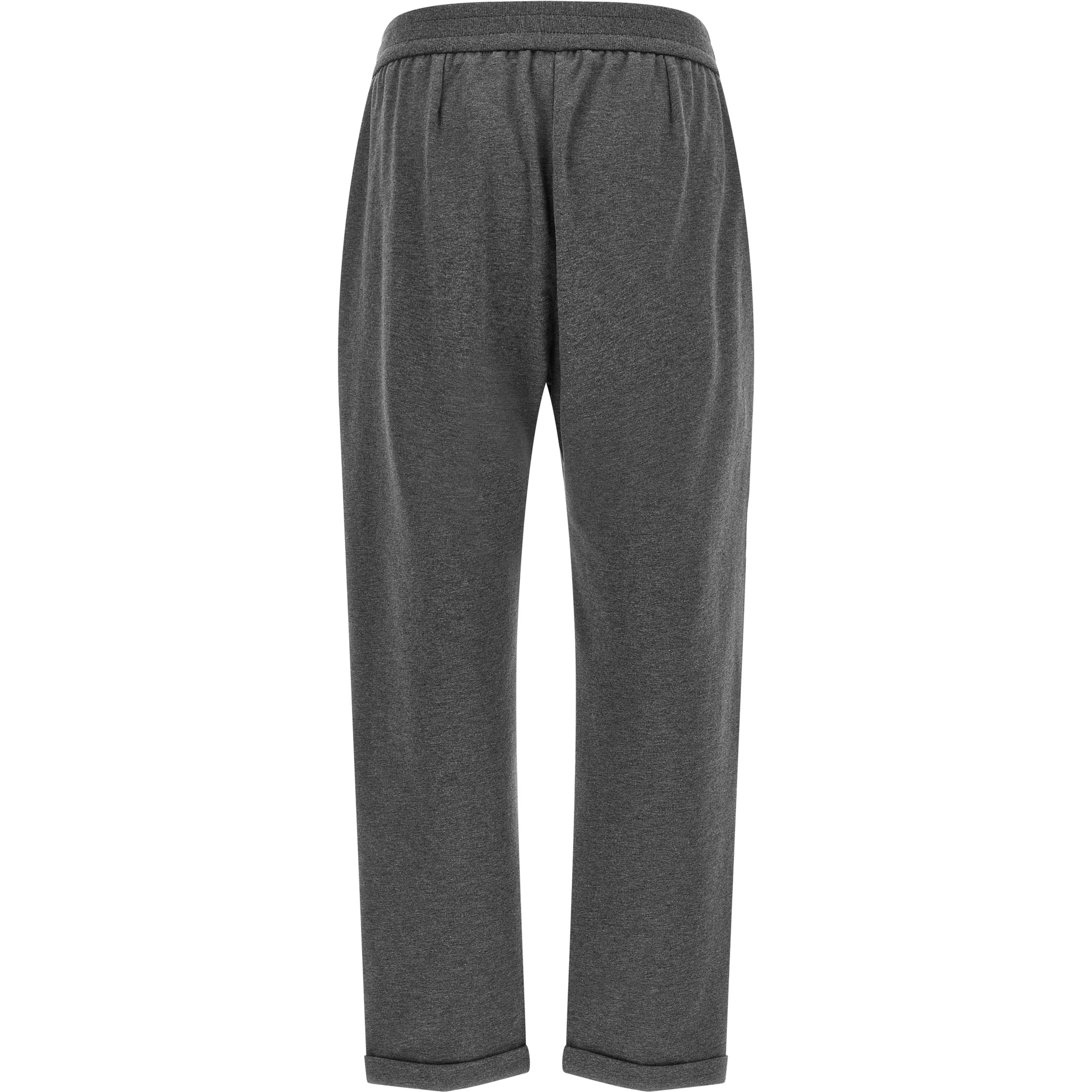Gray Cotton Casual Pants