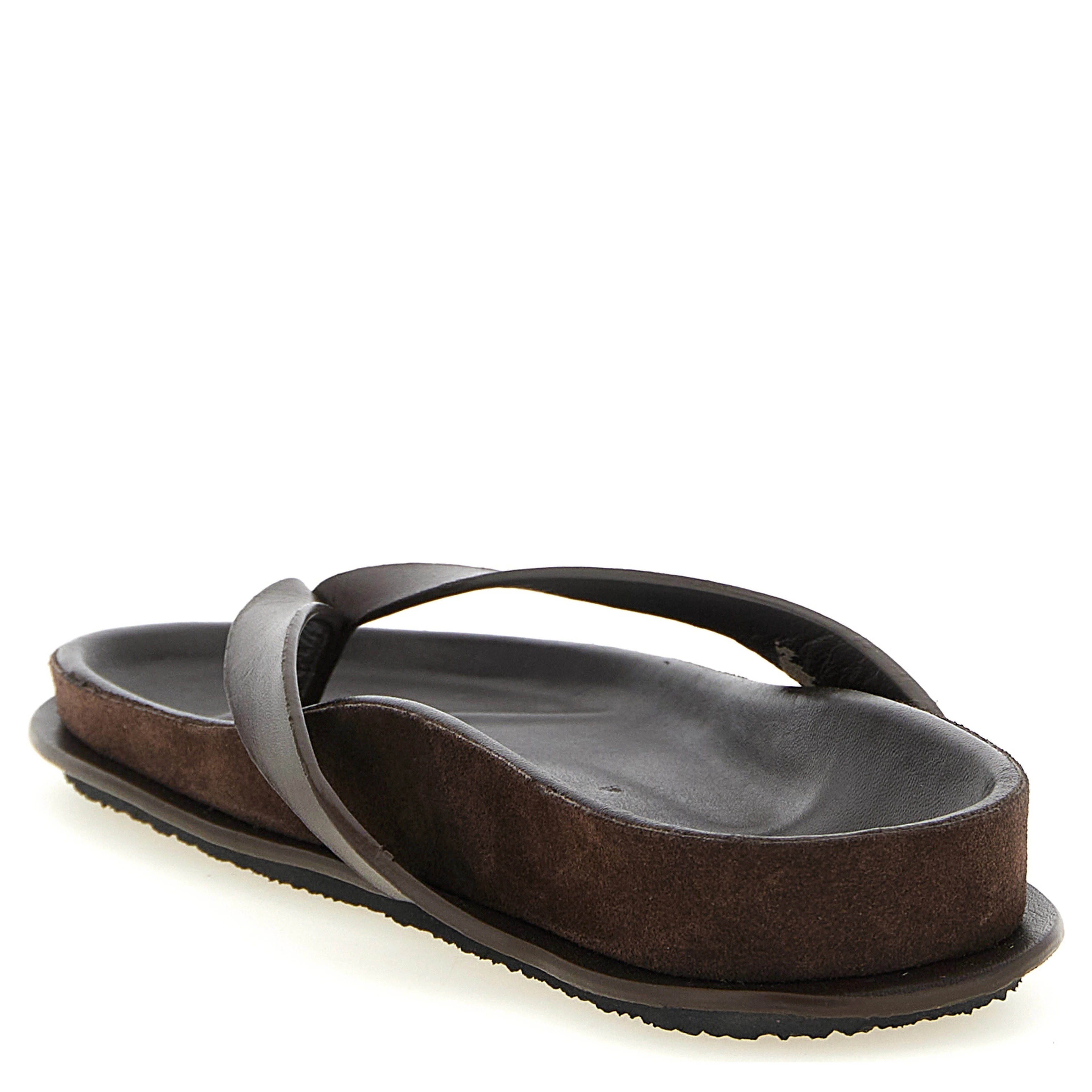 Brown Cowhide Slides