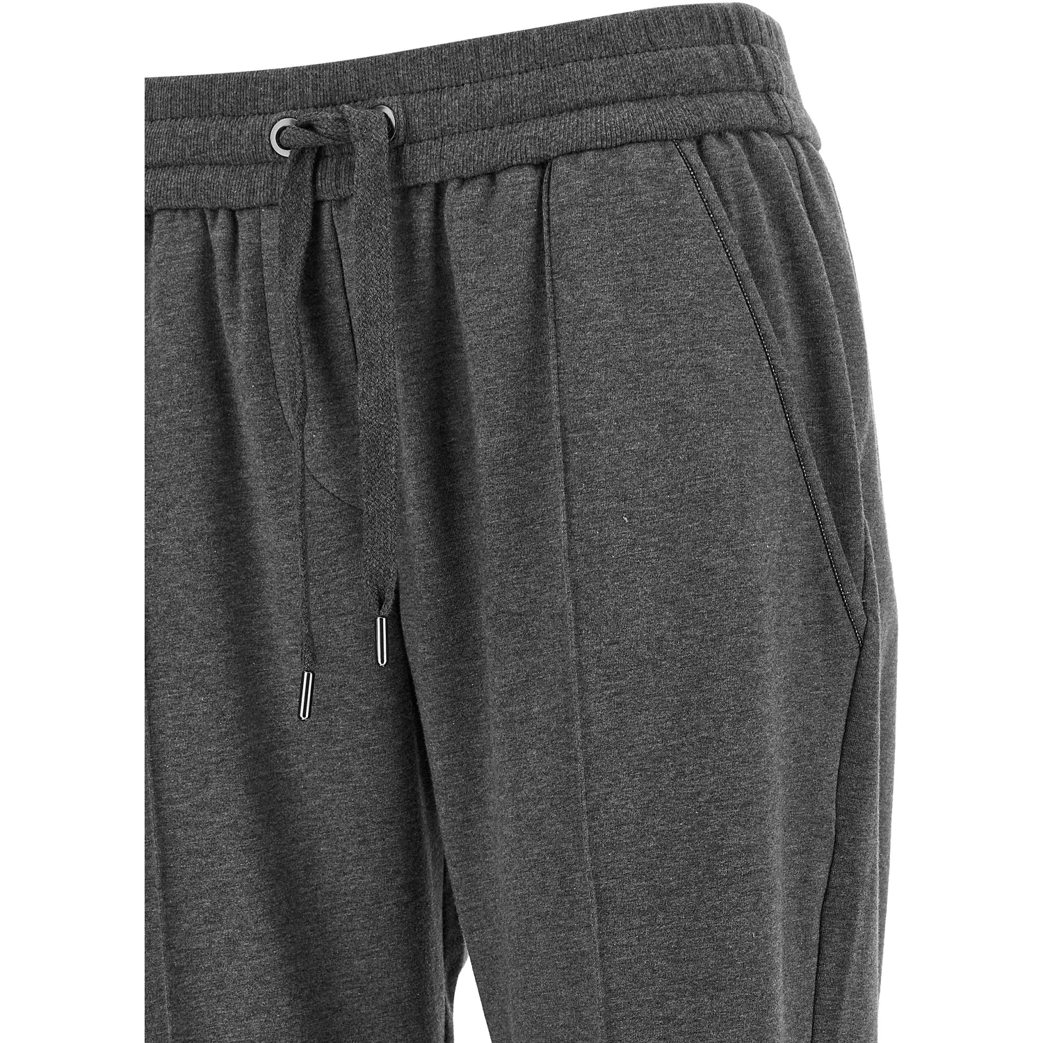 Gray Cotton Casual Pants