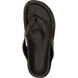 Brown Cowhide Slides