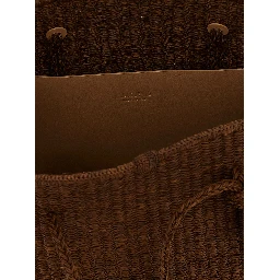 Brown Raffia Tote Bag